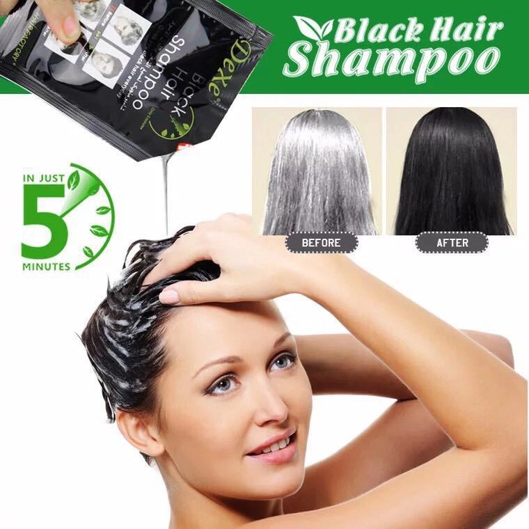 Hair Spray Color - แชมพูเปลี่ยนสีผมดำเร็ว 10 ชิ้น แชมพูสมุนไพรธรรมชาติฟื้นฟูสีผม