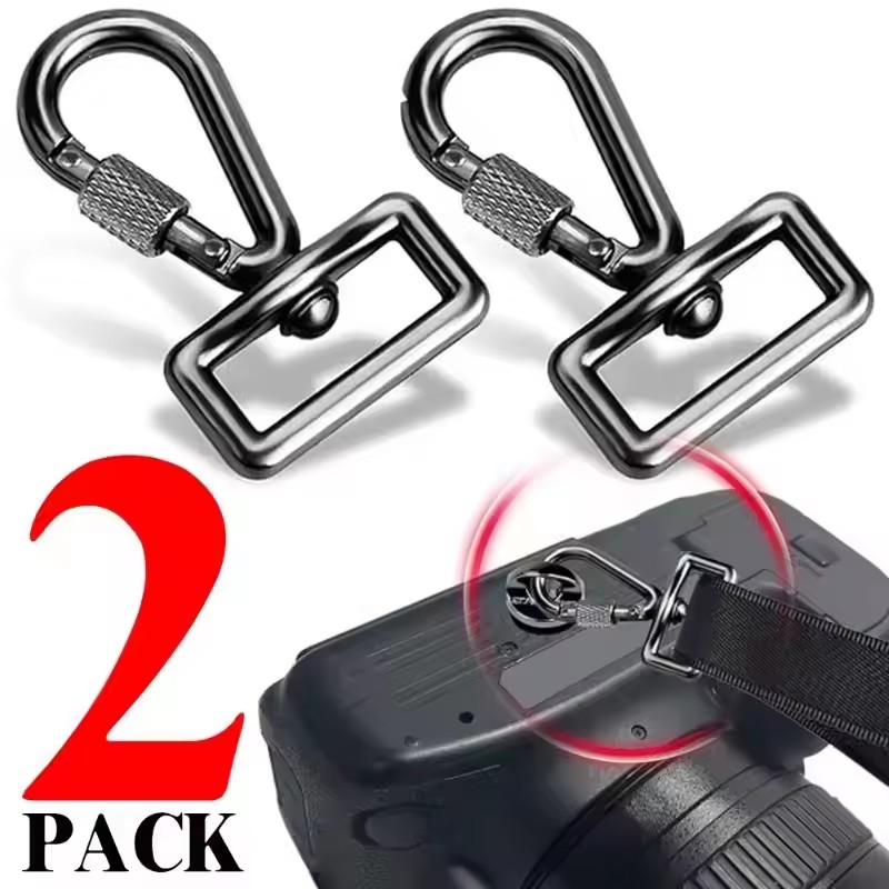 D Ring Strap - สกรูสายสะพายกล้อง 1/4 นิ้ว พร้อมห่วง D-Ring และตัวล็อกโลหะแบบปลดเร็วสำหรับสายสะพายและขาตั้งกล้อง