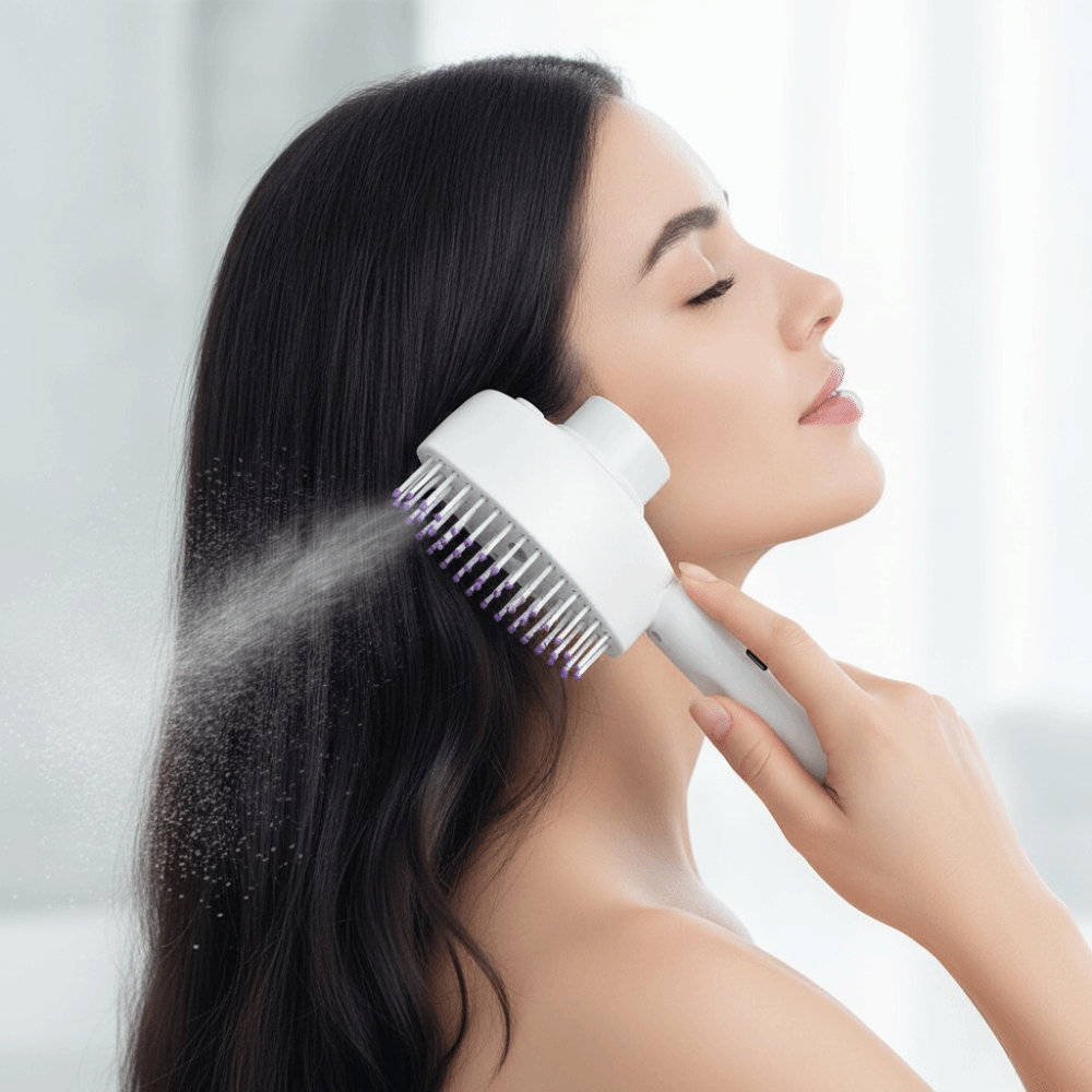Hair Spray Color - หวีสเปรย์นวดไฟแดงอเนกประสงค์ ป้องกันผมชี้ฟู ถังขนาดใหญ่ ดูแลเส้นผม หวีสเปรย์ไฟฟ้า บำรุงหนังศีรษะ