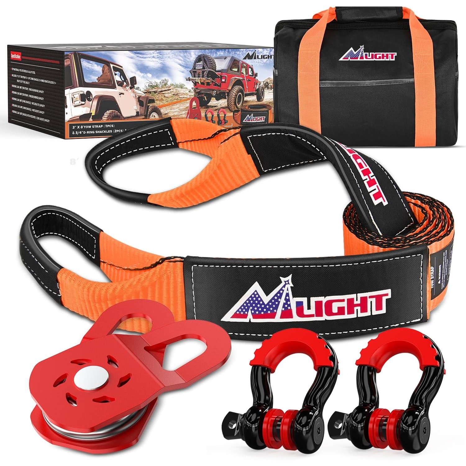 D Ring Strap - ชุดอุปกรณ์กู้ภัยออฟโรด Nilight ขนาด 3